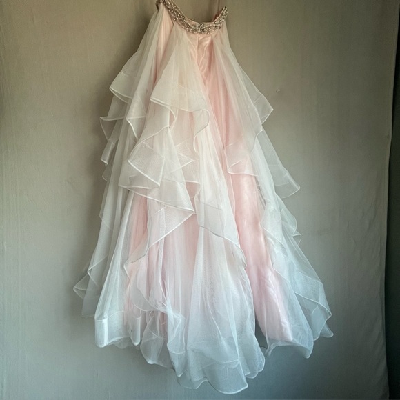 ALYCE Maxi Tulle Skirt Beaded Waistband Sz Large - Picture 6 of 13